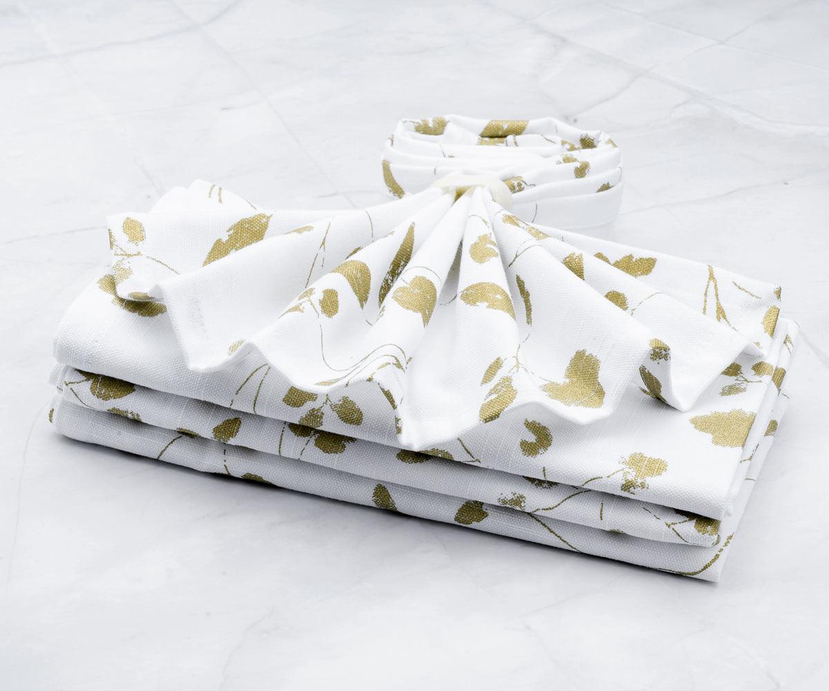 Custom Print Metallic Cotton Napkins - Customized Napkins