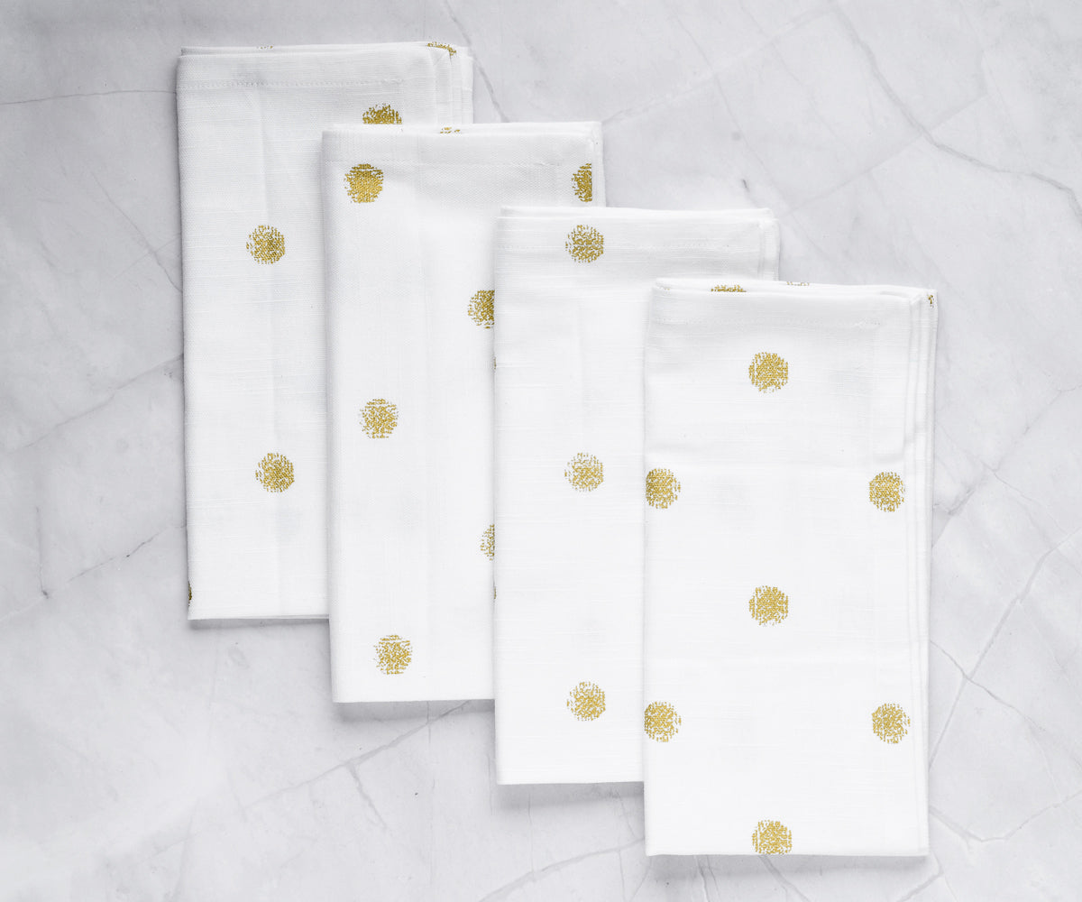 Custom Print Metallic Cotton Napkins - Customized Napkins
