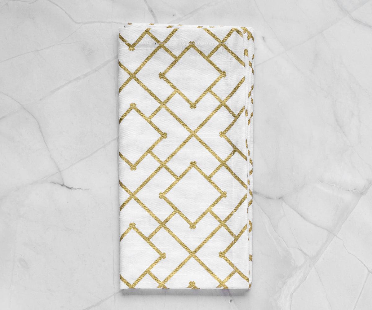 Printed Napkins - Metallic Gold Foil Napkins