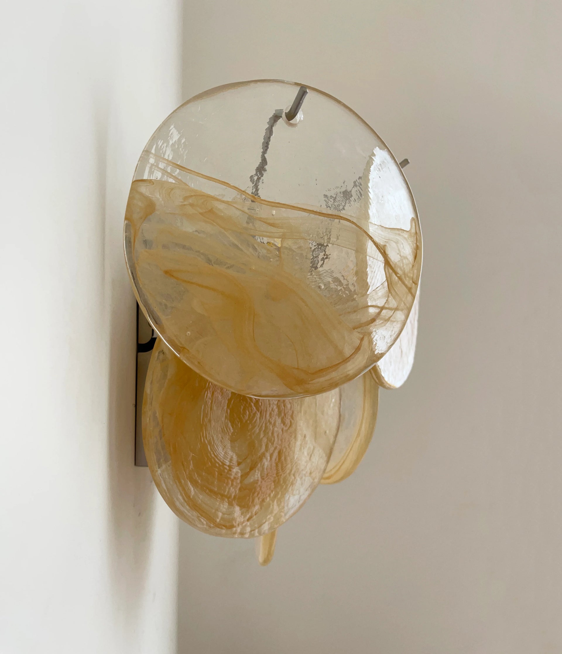 Gold Vintage Murano Glass Wall Lamp