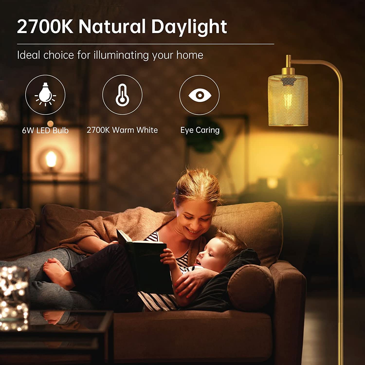 Gold Floor Lamp Iluminating