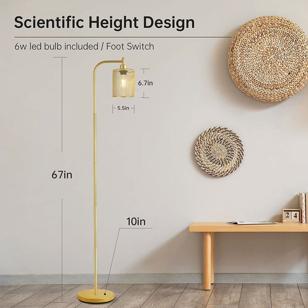 Gold Floor Lamp Iluminating