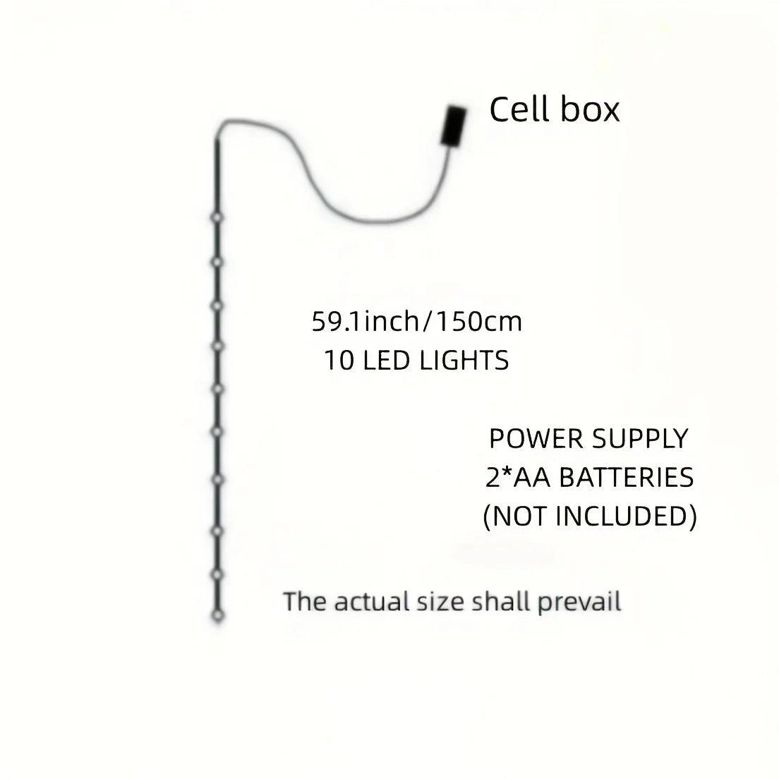 Golden Christmas Ball Lights - Battery Operated String for Tree & Home Decor