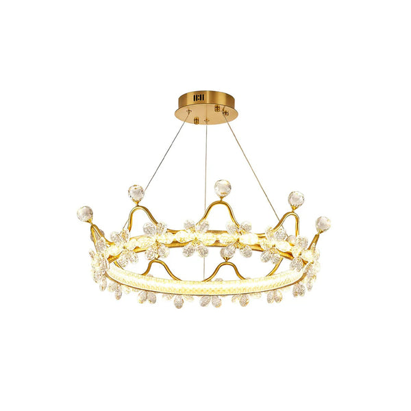 Golden Crown Garland Crystal Chandelier