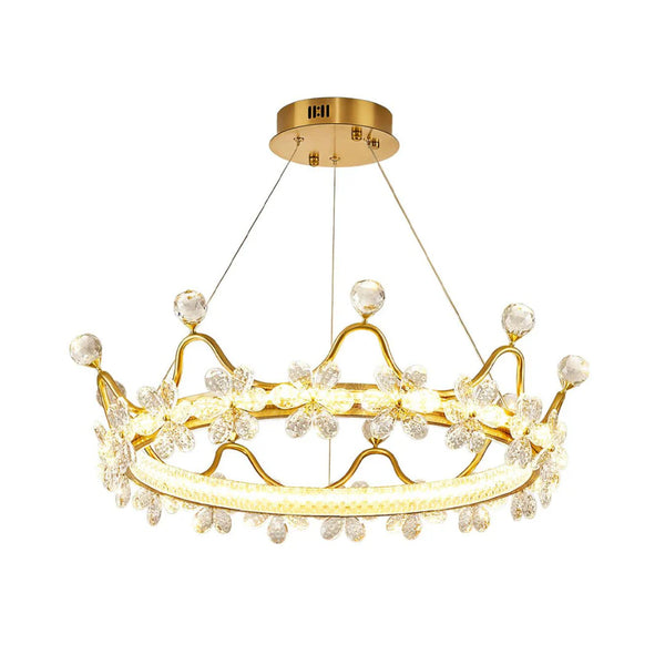 Golden Crown Garland Crystal Chandelier