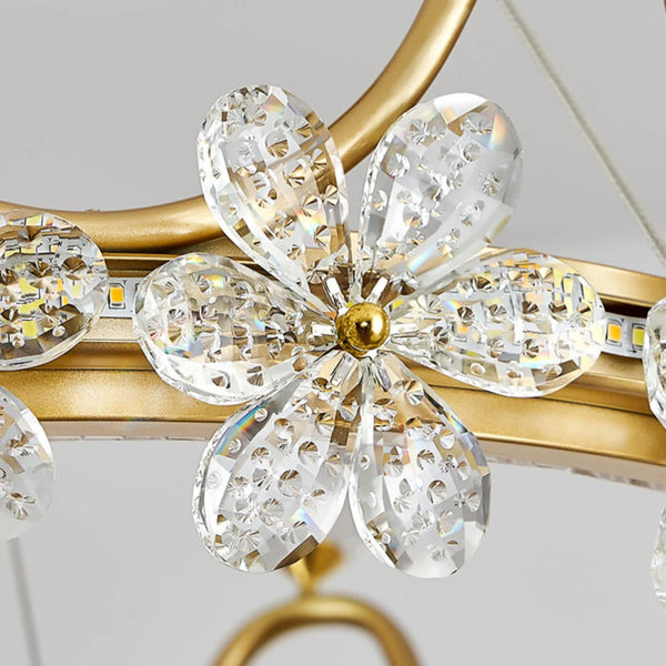 Golden Crown Garland Crystal Chandelier
