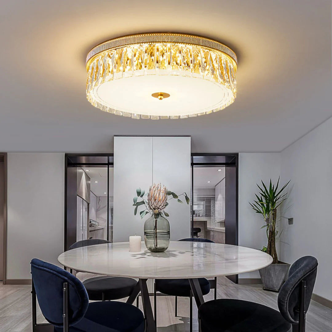 Golden Crystal Ceiling Lamp
