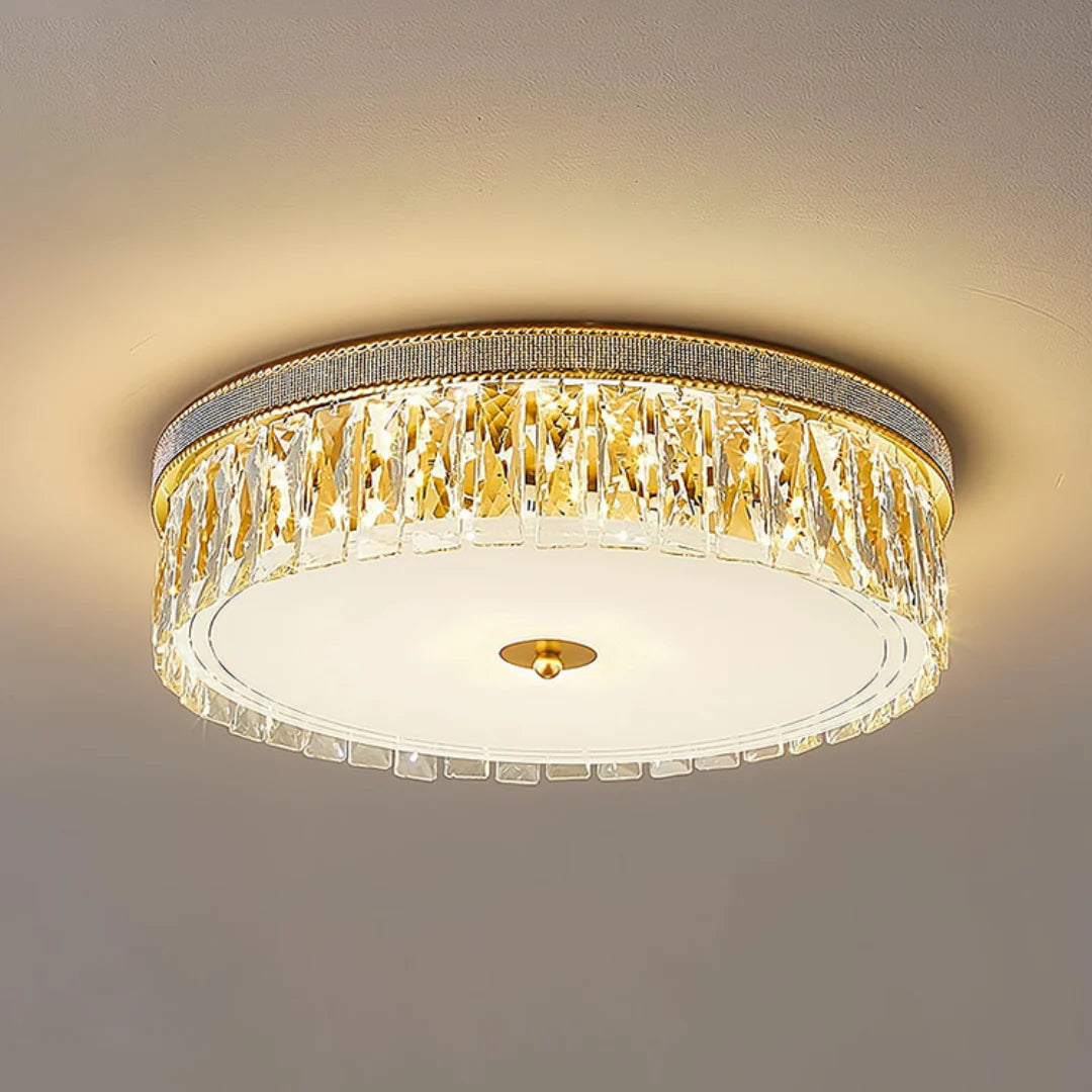 Golden Crystal Ceiling Lamp