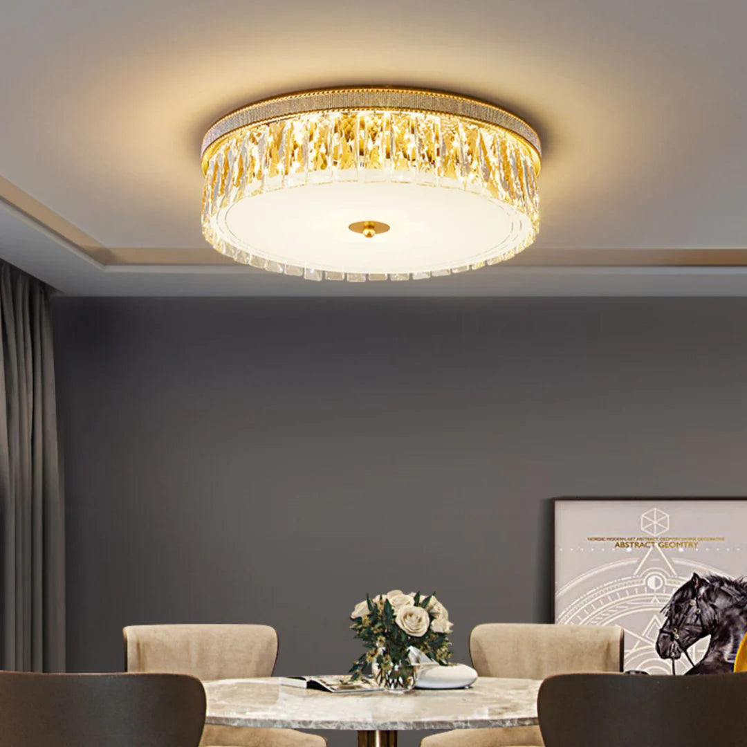 Golden Crystal Ceiling Lamp