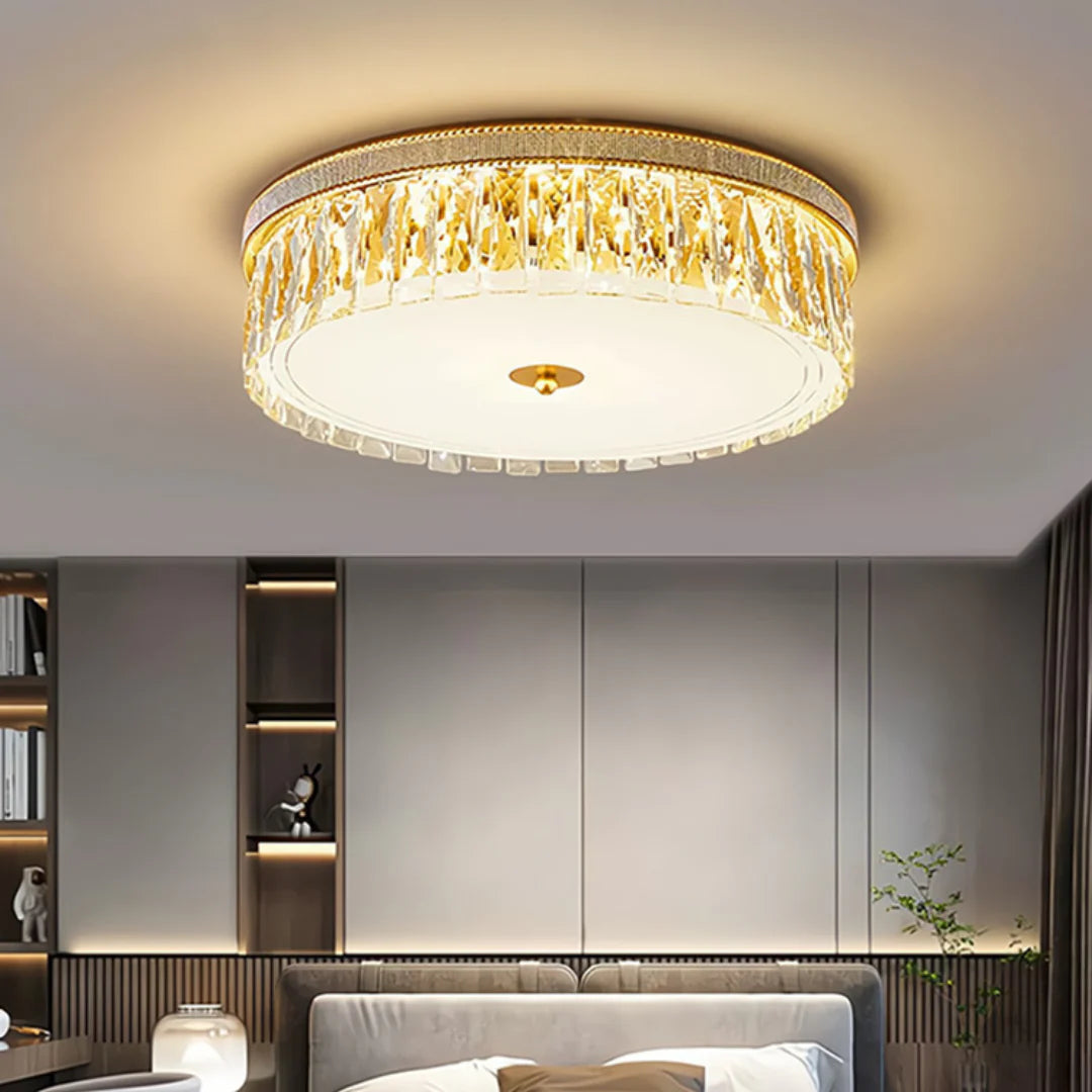 Golden Crystal Ceiling Lamp