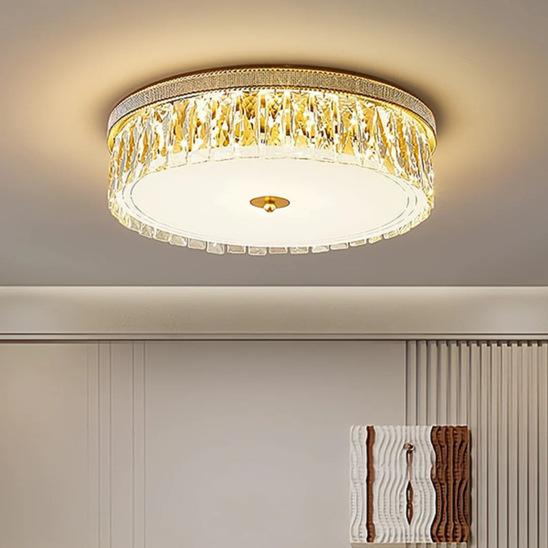 Golden Crystal Ceiling Lamp