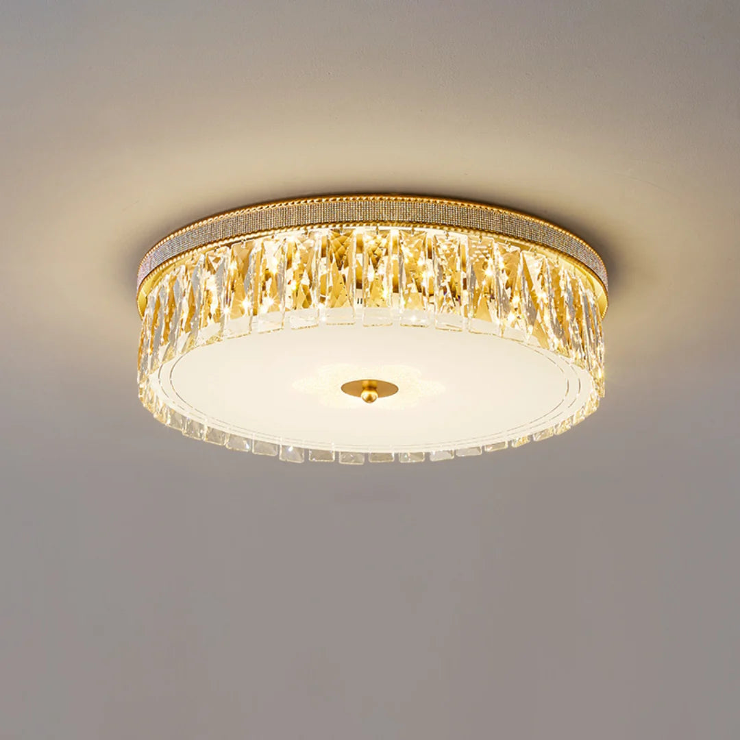 Golden Crystal Ceiling Lamp