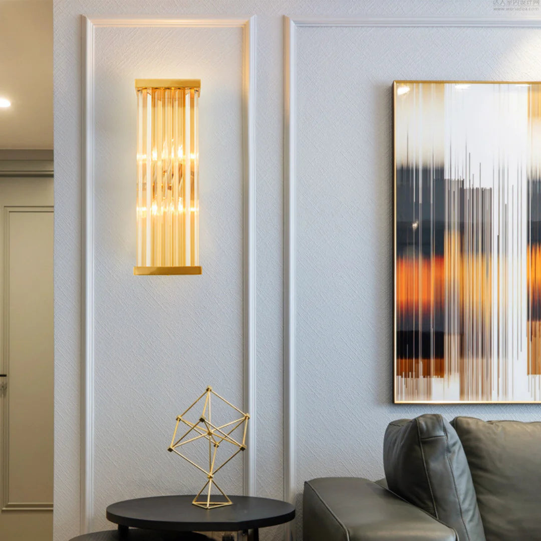 Golden Crystal Wall Lamp