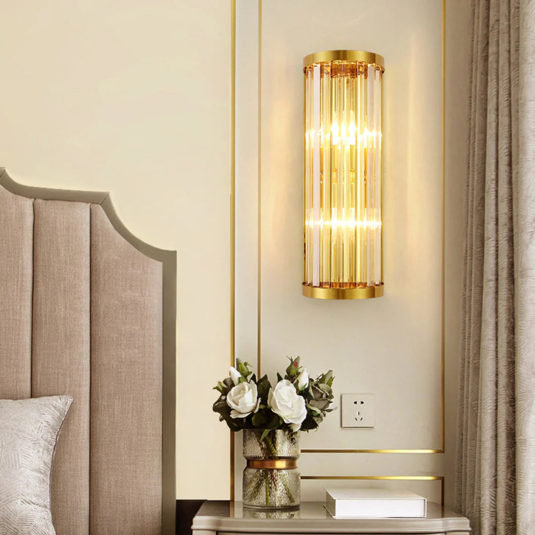 Golden Crystal Wall Lamp