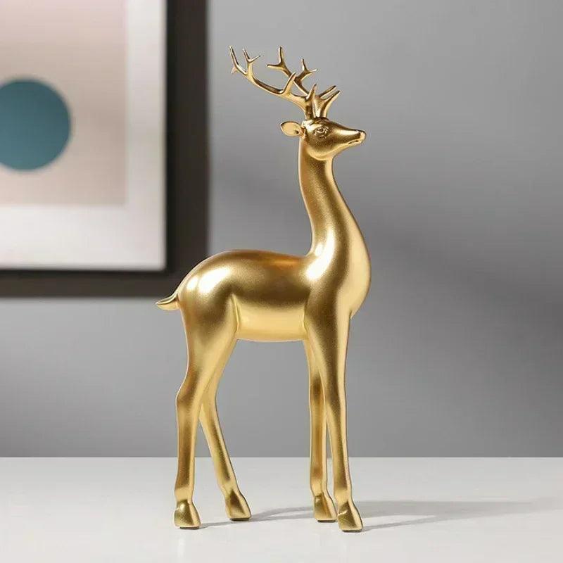 Golden Deer Decorative Figurine