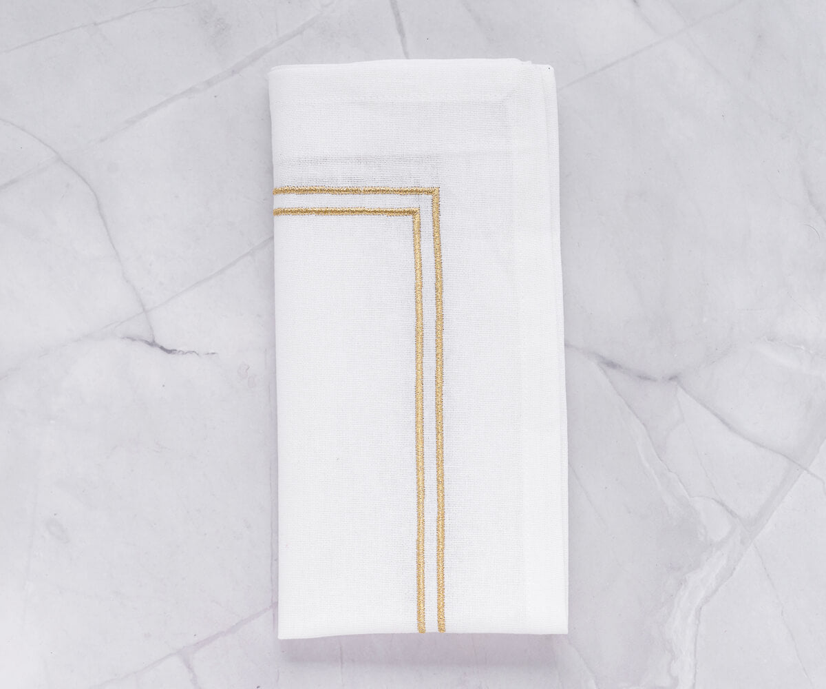 Embroidery Napkins - Black Dinner Napkins