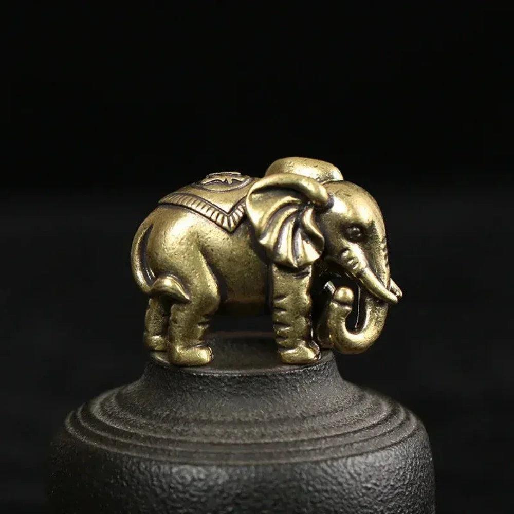 Golden Elephant Figurine Decorative Statue for Elegant Home Decor