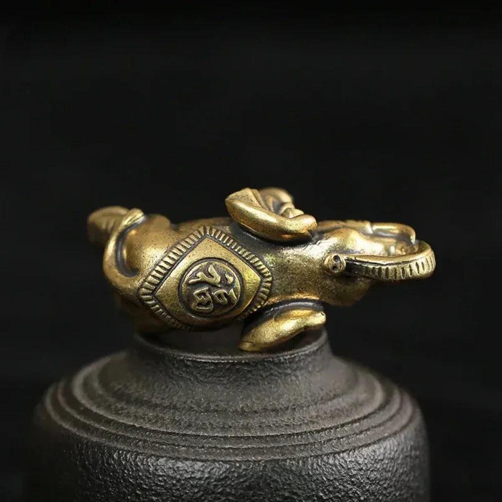 Golden Elephant Figurine Decorative Statue for Elegant Home Decor