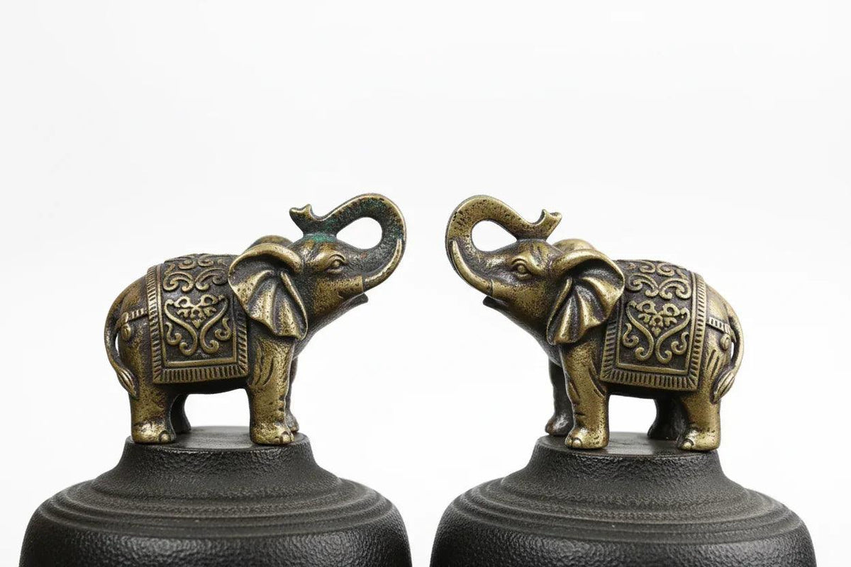 Golden Elephant Figurine Decorative Statue for Elegant Home Decor