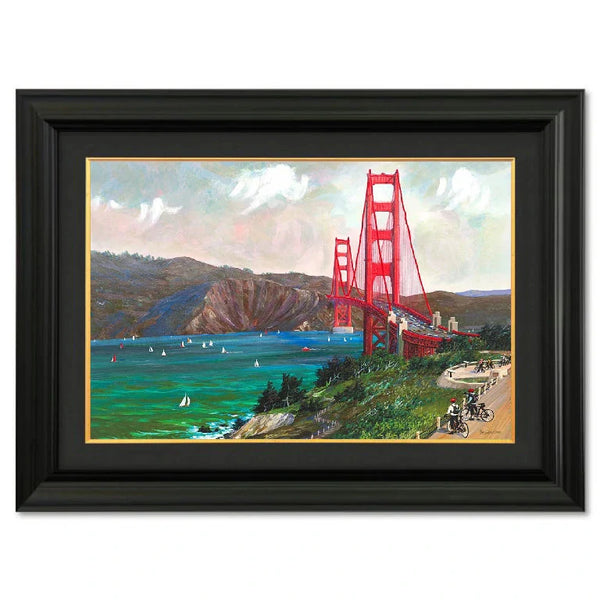 Golden Gate Bike Ride (UNFRAMED) by Alexander Chen - Seriolithograph | Giclee - Artman
