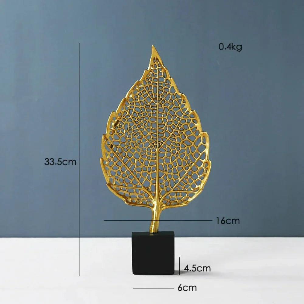 Golden Leaf Tabletop Sculpture