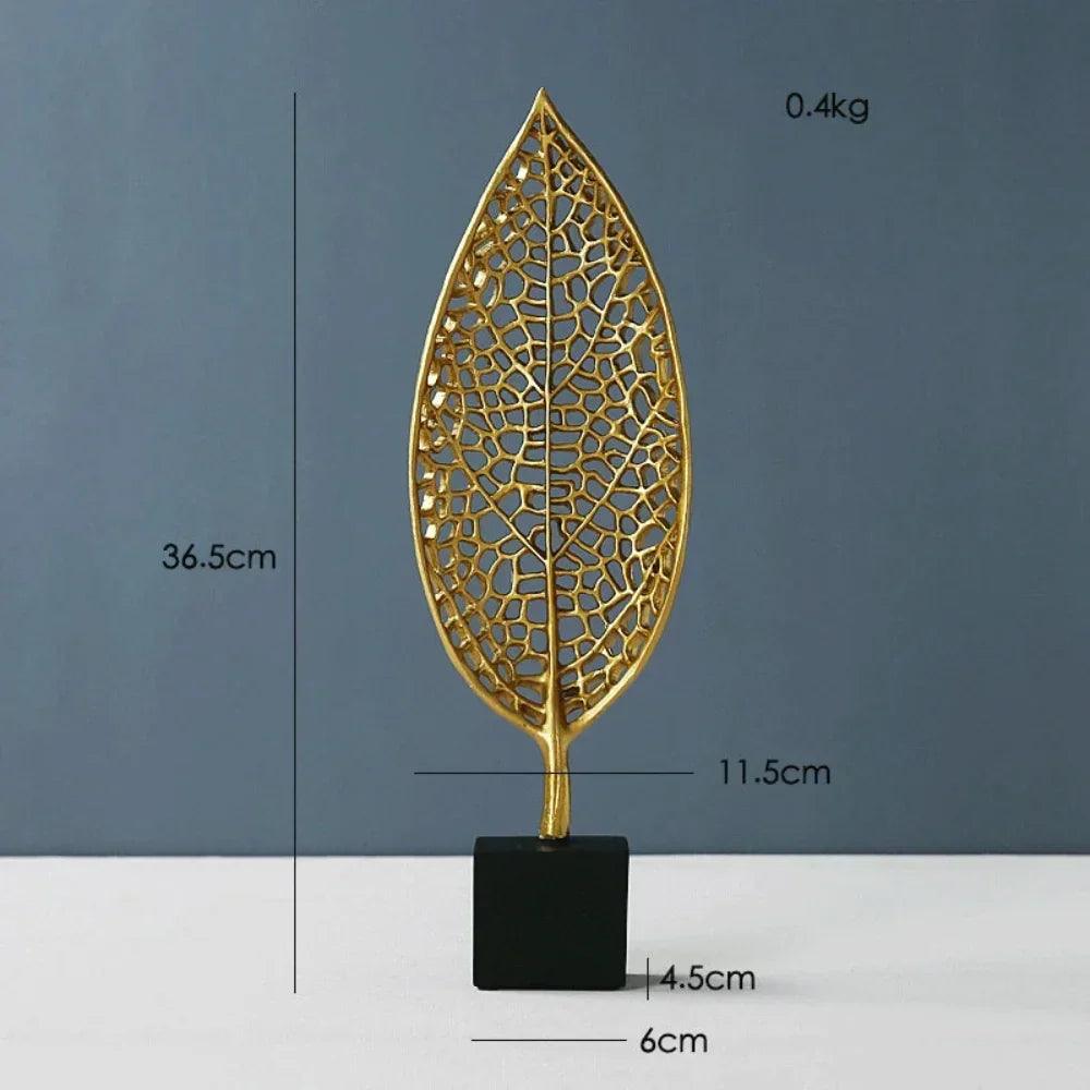 Golden Leaf Tabletop Sculpture