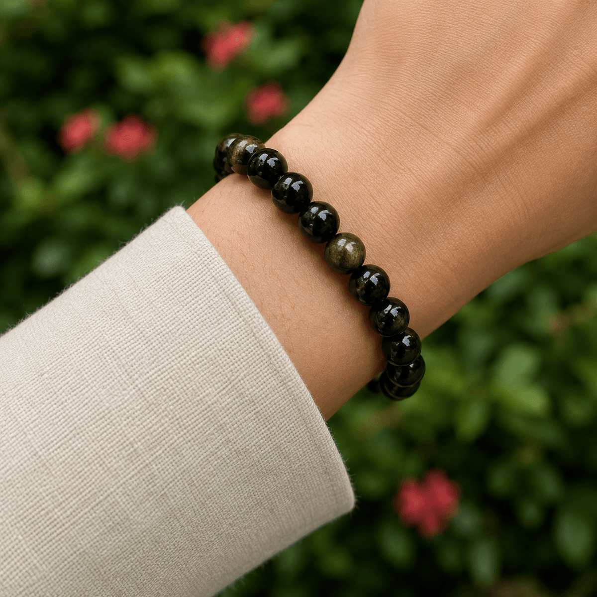 Golden Obsidian Bracelet (Trauma and Releases Imbalances, Negative Energies)