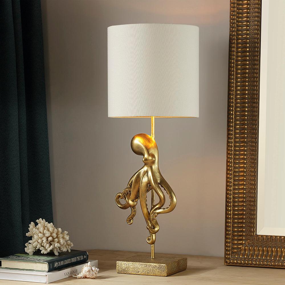 Golden Octopus Desk Lamp by SPI Home