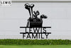 Golf Bag Custom Name Metal Sign - Satin Black / 15x16
