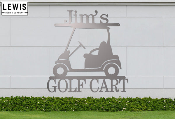Golf Cart Custom Metal Sign | Personalized Golf Decor