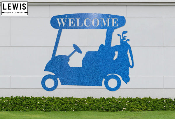 Golf Cart Welcome Sign