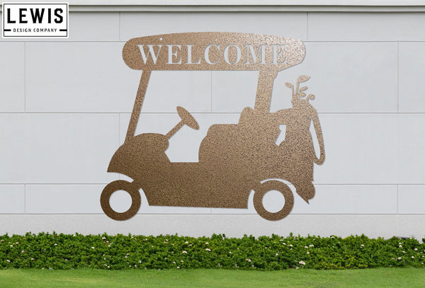 Golf Cart Welcome Sign