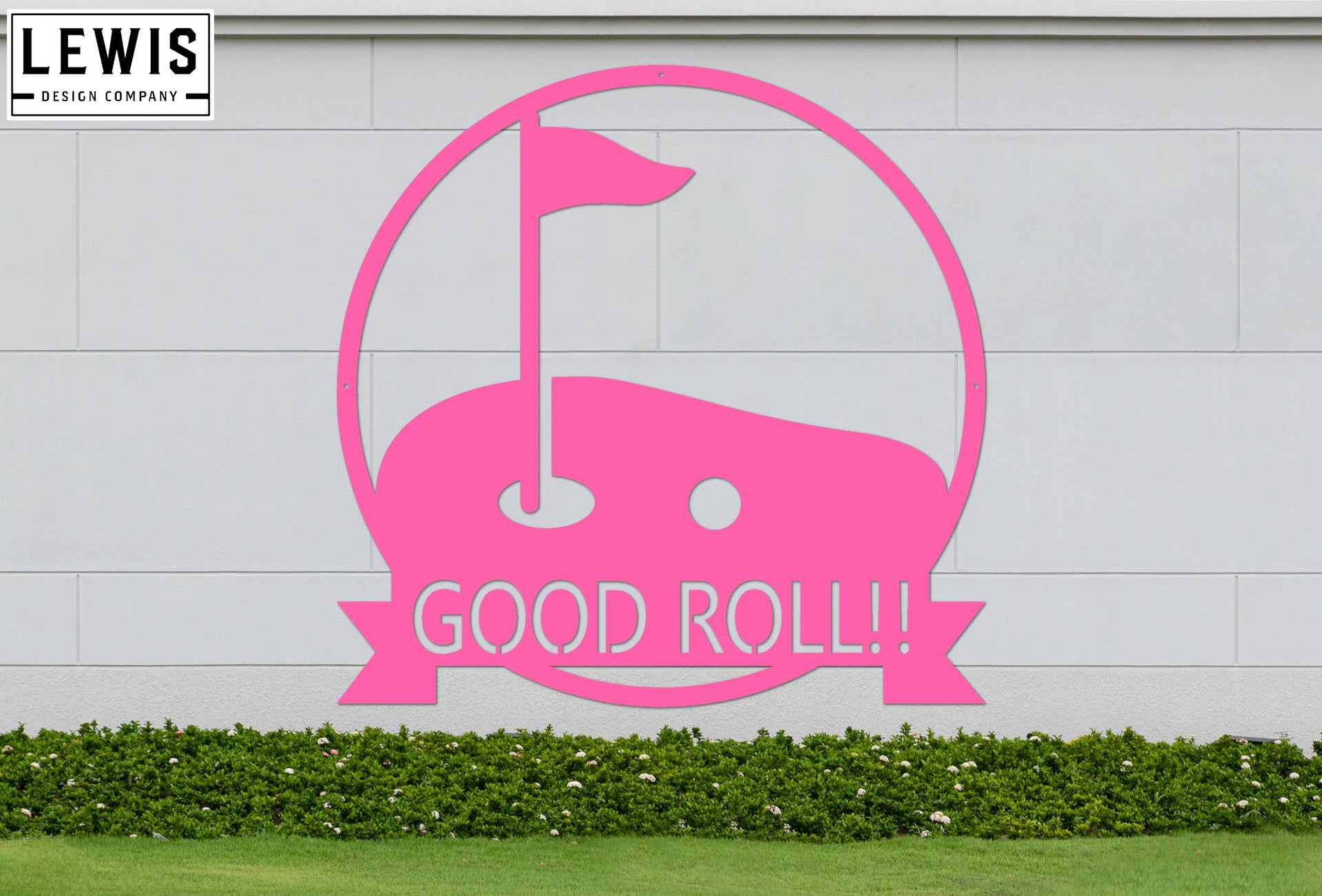 Golf Hole Custom Monogram Steel Sign