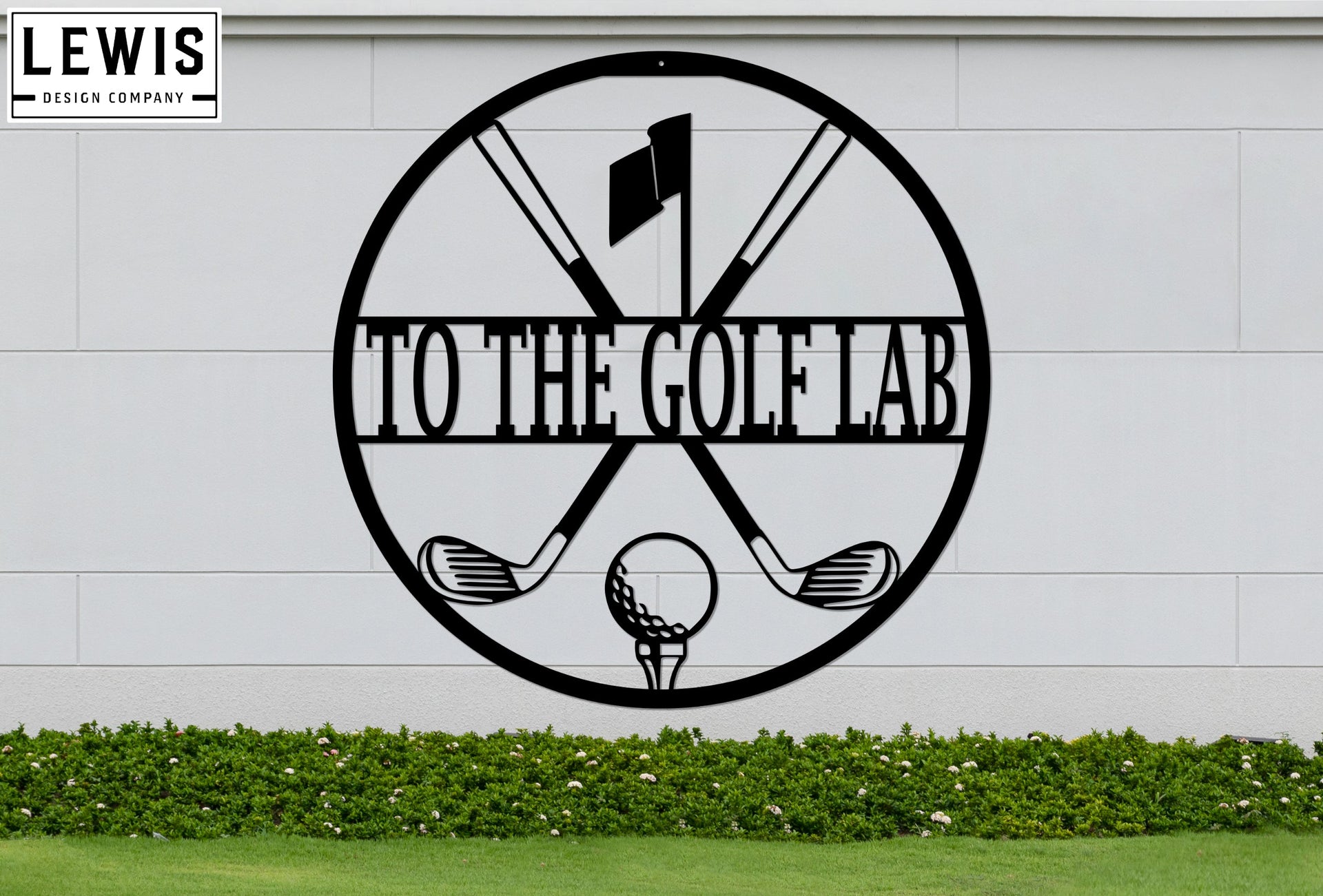 Personalized Golf Metal Sign | Custom Golf Monogram Wall Art