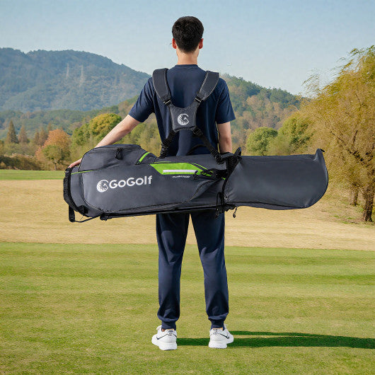 Golf Stand Bag Lightweight Golf Bag with 8 Way Top Dividers and 5 Zippered Pockets-Gray