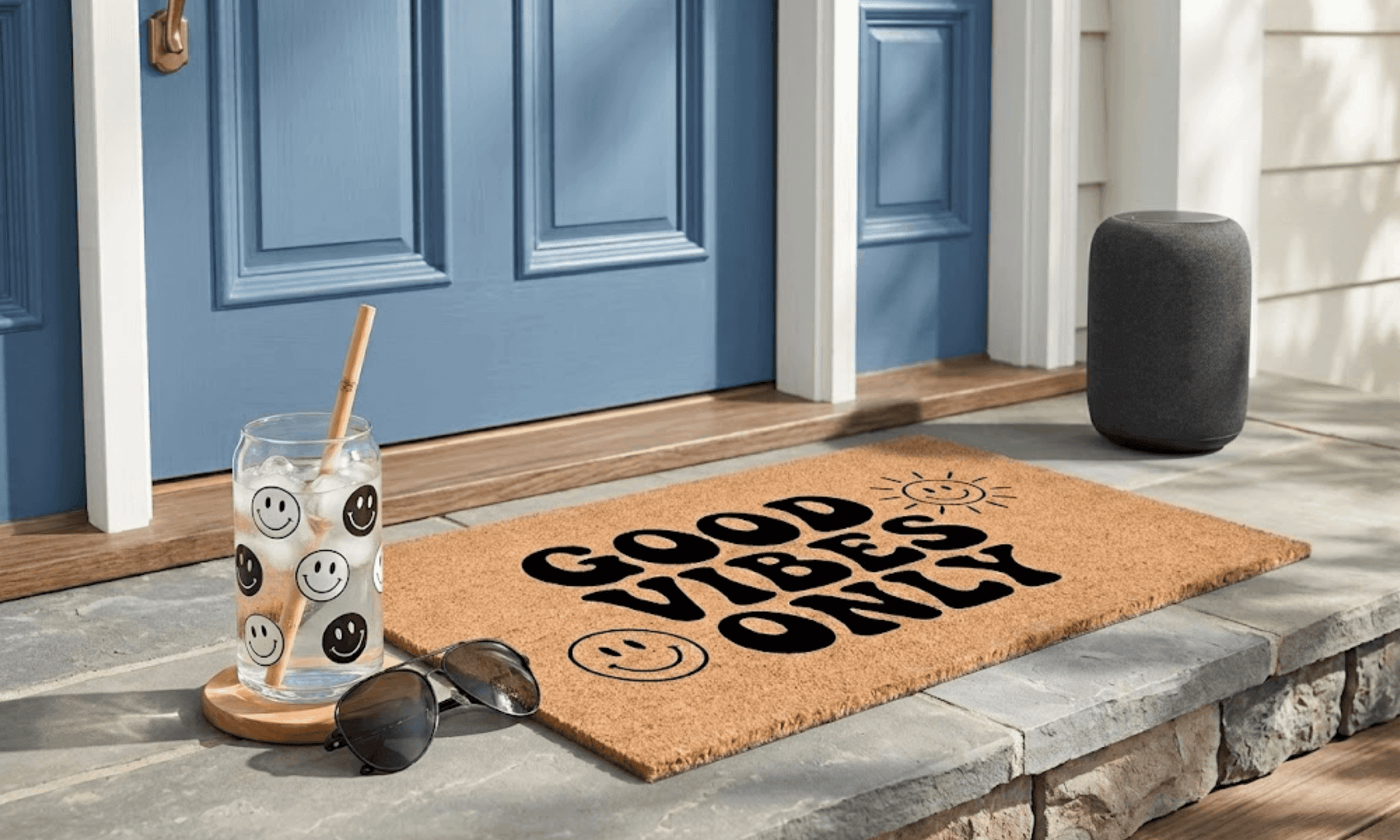 Good Vibes Only Coir Mat
