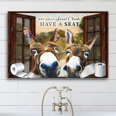 Have A Seat Sweet Cheeks Bathroom Sign