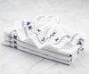Cloth Wedding Napkins - NAVY/BLACK/SILVER / Set of 25
