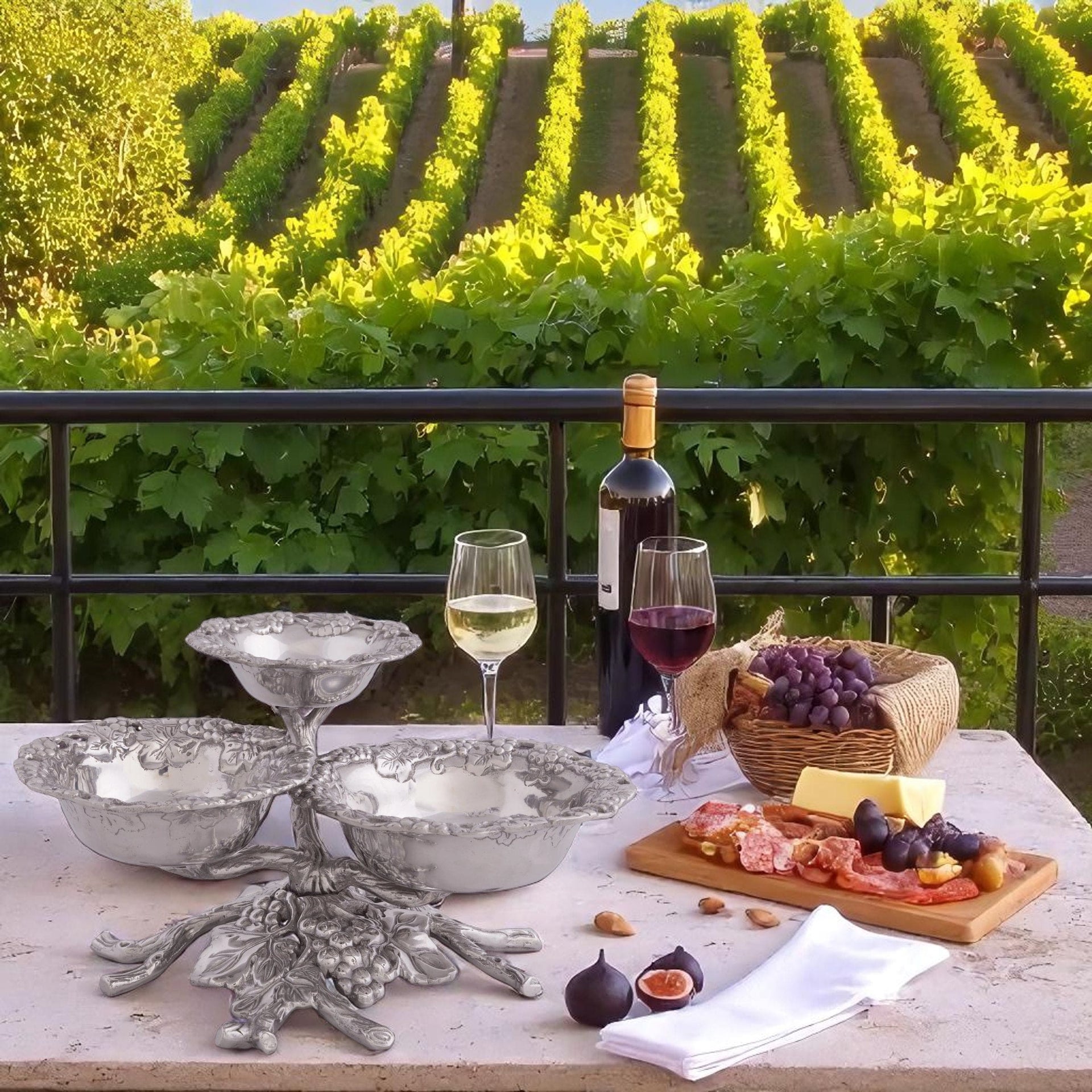 Grape 3-Tiered Bowl