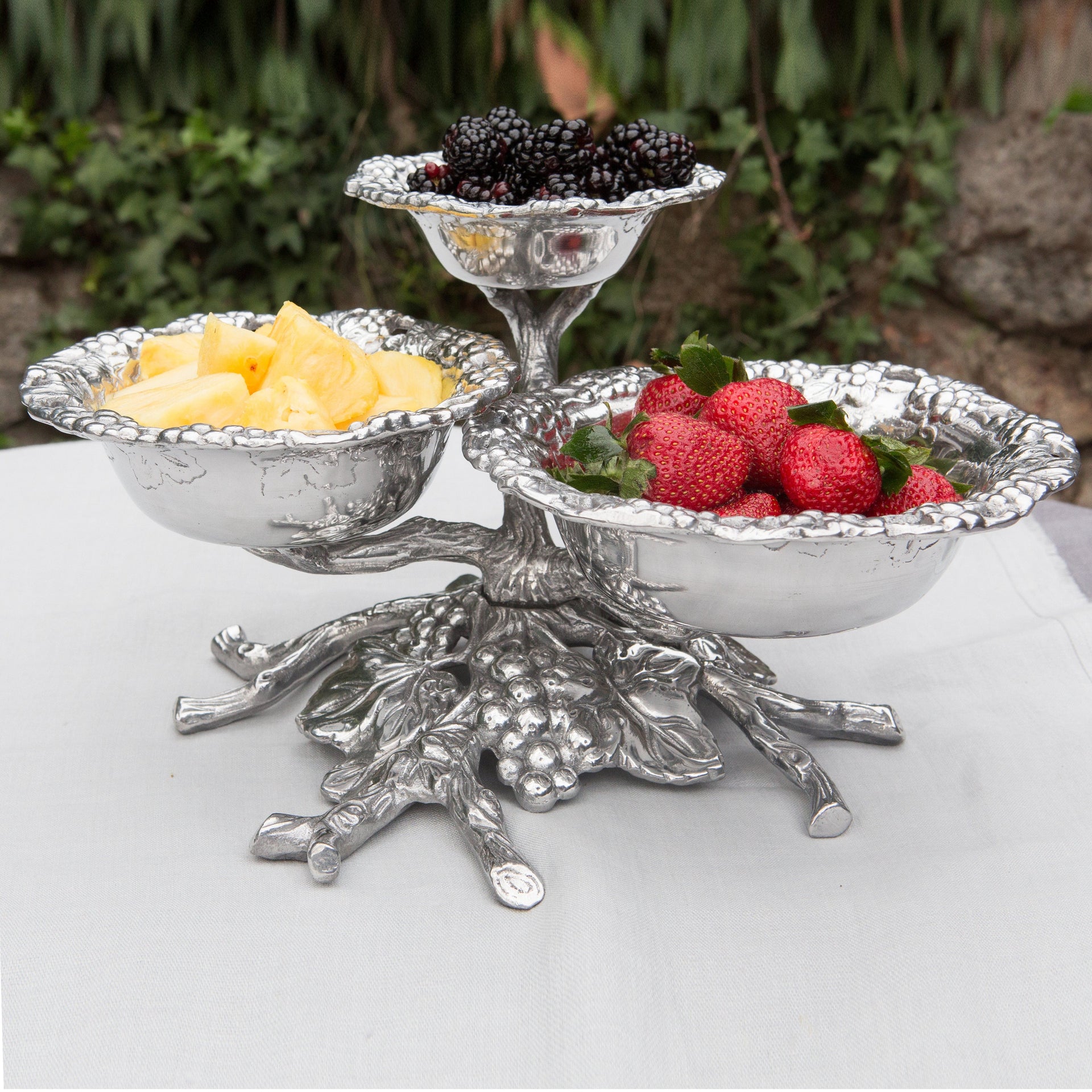 Grape 3-Tiered Bowl