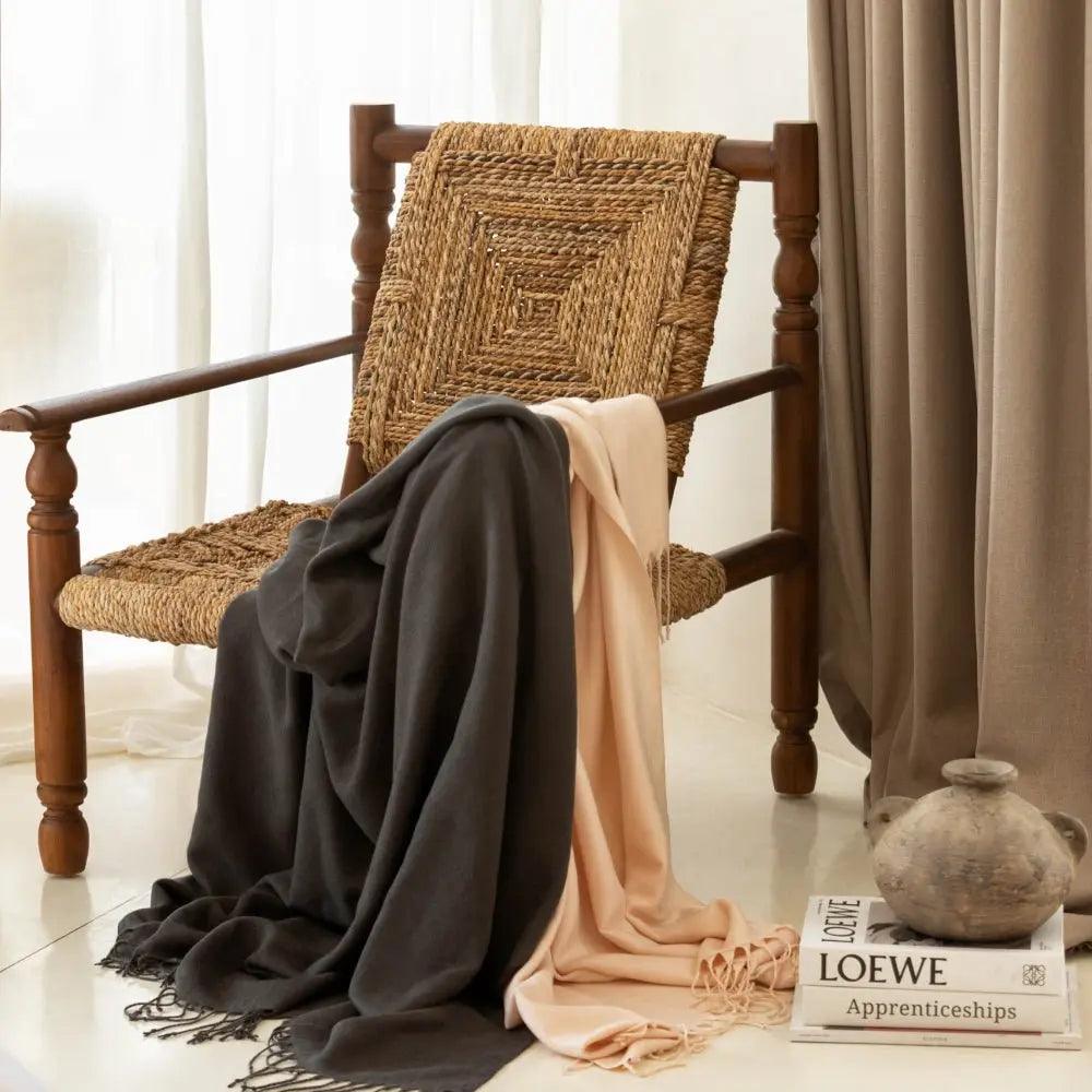 Vegan Cashmere Throw Blanket