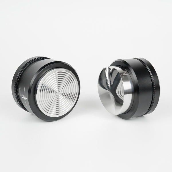 Gravity Tamper and Distributor with Wooden Lid