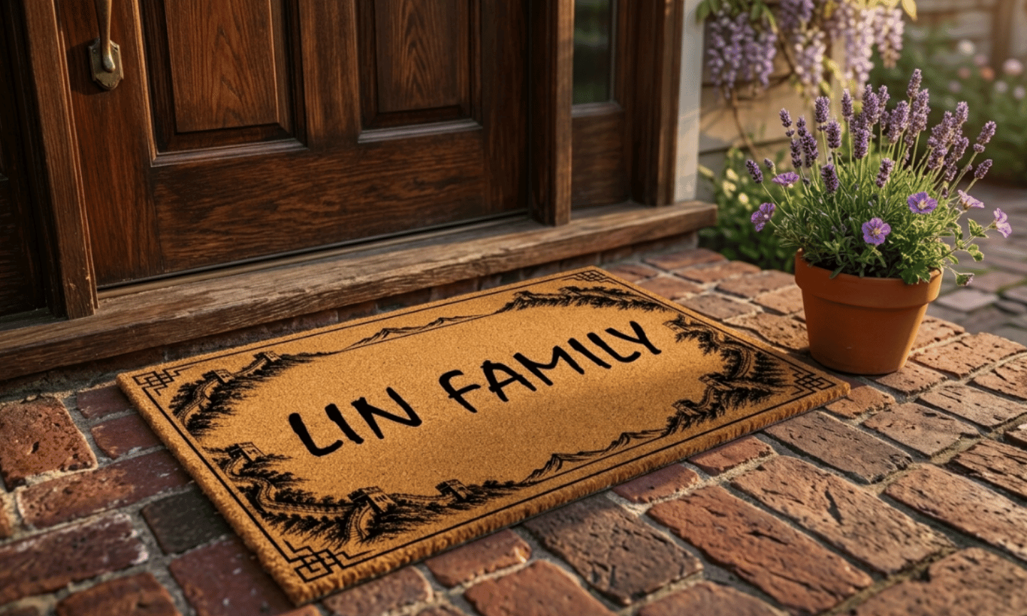 Great Wall Border Personalized Coir Mat
