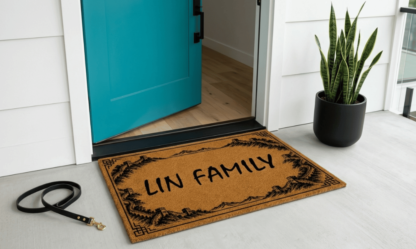 Great Wall Border Personalized Coir Mat
