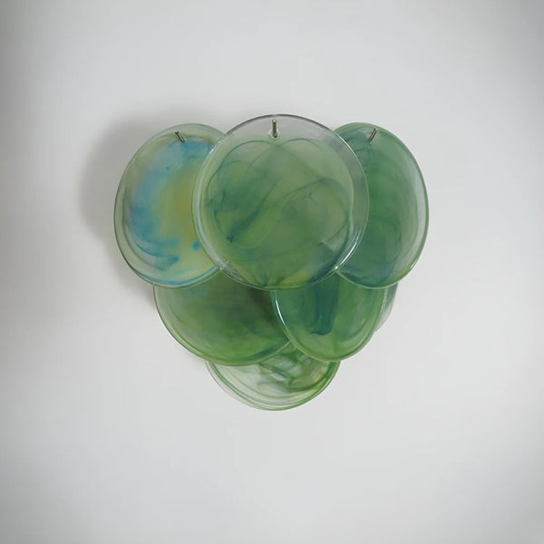 Green Murano Disc Wall Sconce