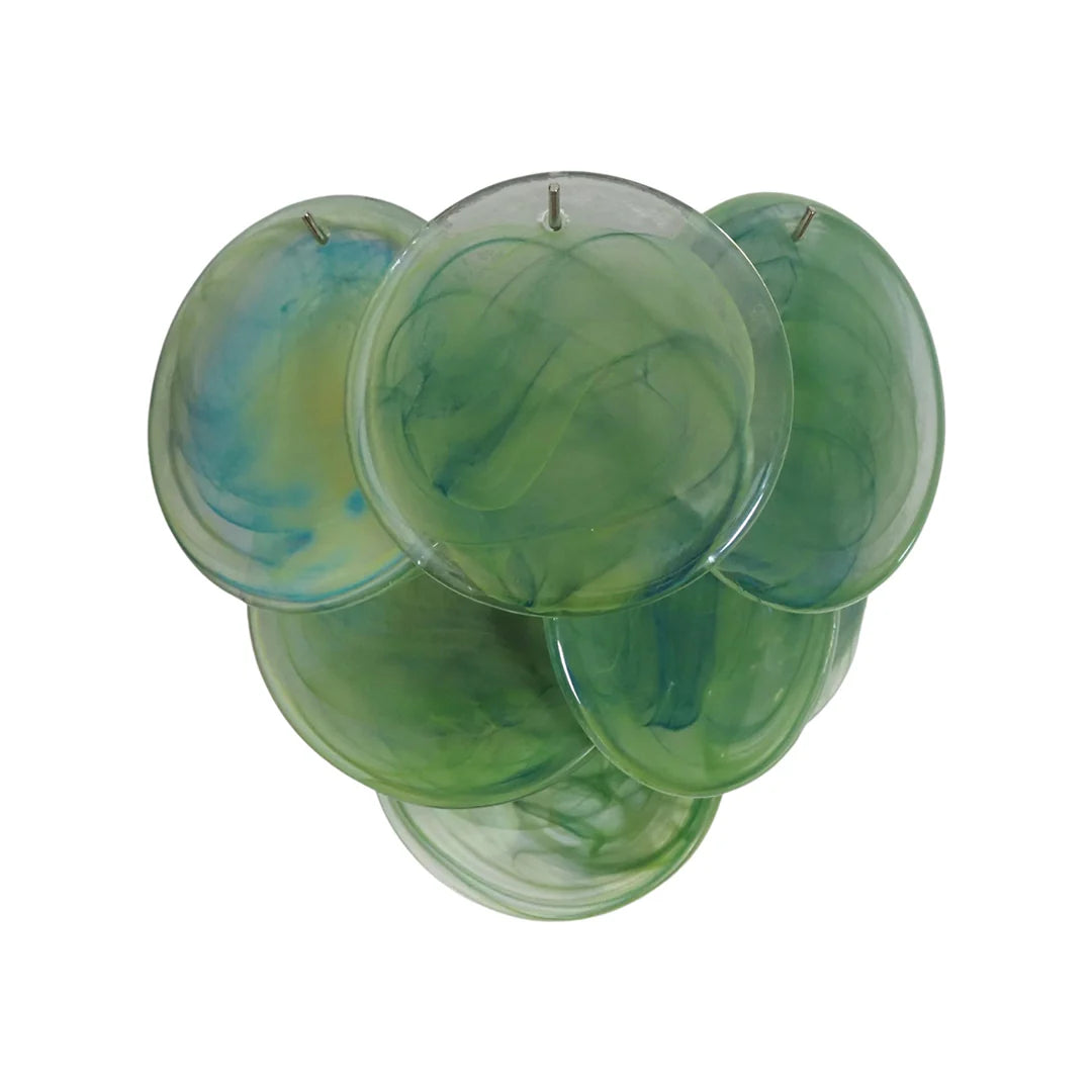 Green Murano Disc Wall Sconce