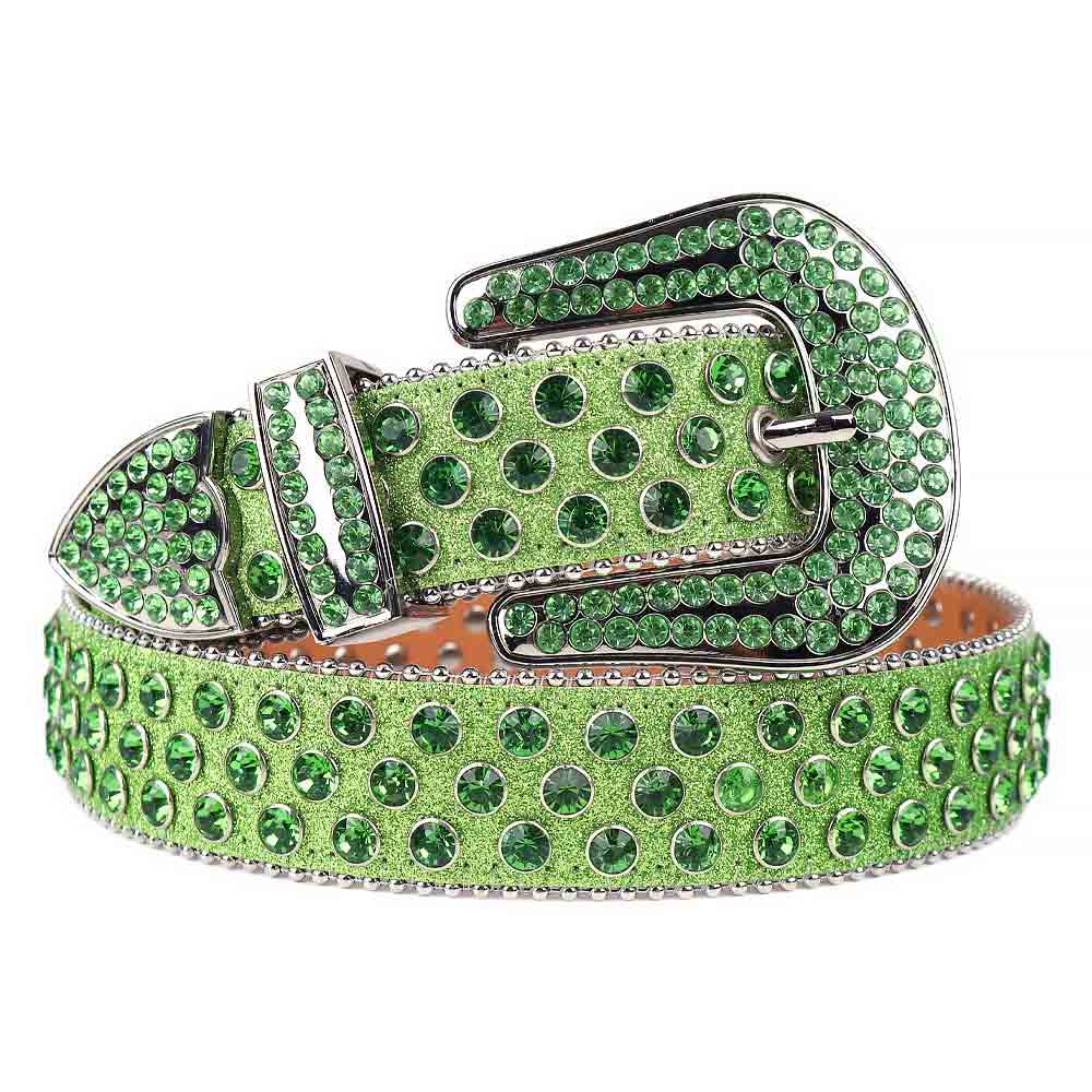 Green Rhinestone Belt