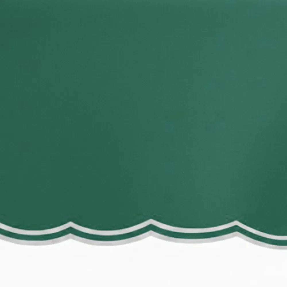Green Cotton Tablecloth - Scalloped Edge