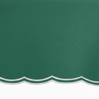 Green Cotton Tablecloth - Scalloped Edge