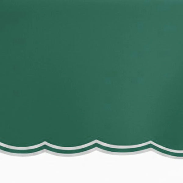 Green Cotton Tablecloth - Scalloped Edge